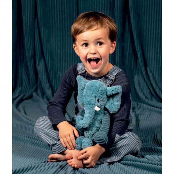 Peluche les ptipotos éléphant dimoitou bleu Les deglingos