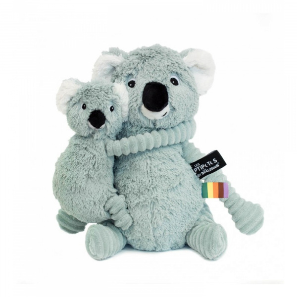 Peluche les ptipotos koala et son bébé trankilou menthe Les deglingos
