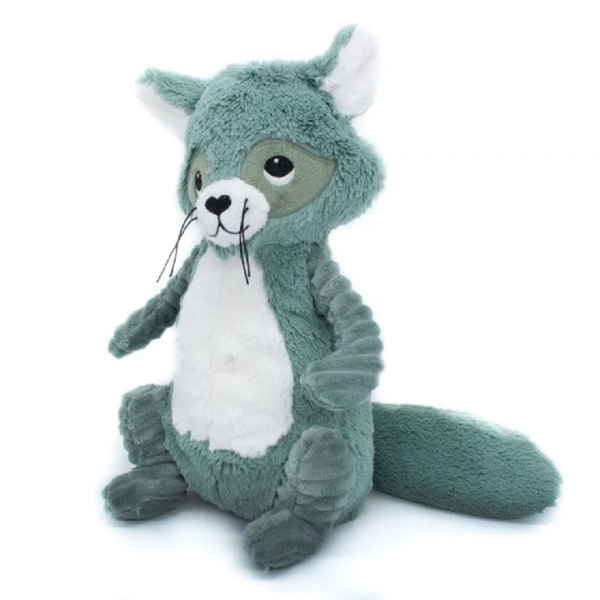 Peluche les ptipotos raton laveur netoitou vert Les deglingos