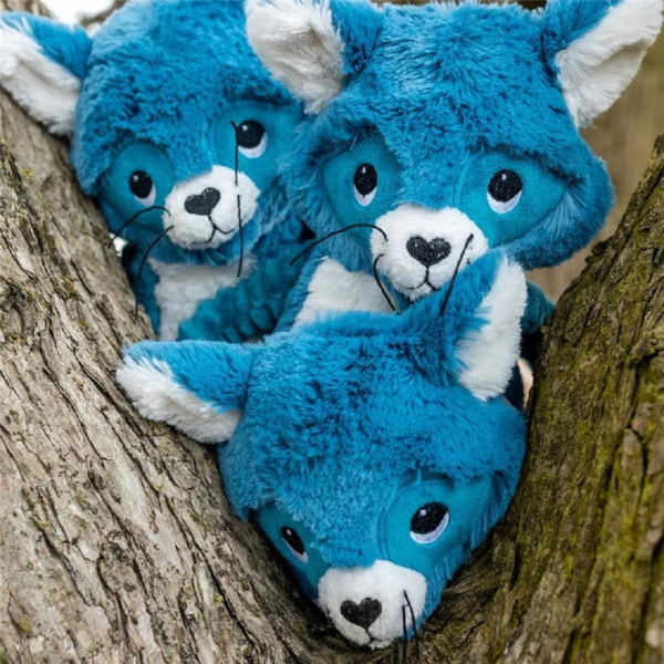 Peluche les ptipotos raton laveur netoitou bleu Les deglingos