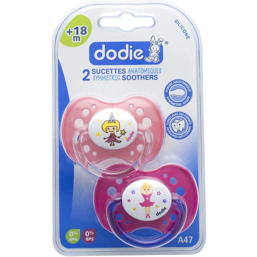 2 Étuis à Tétine Silicone Sans BPA - Porte-Sucette Portable Violet Et Rose