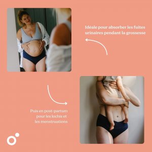 Culotte post partum et menstruelle flowly black 3xl/4xl/5xl Doomoo