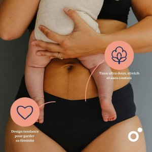 Culotte post partum et menstruelle flowly black 3xl/4xl/5xl Doomoo