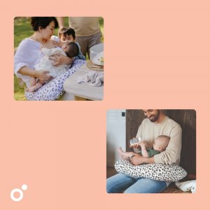 Coussin d’allaitement compact softy leopard cream Doomoo