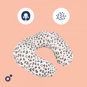 Coussin d’allaitement compact softy leopard cream Doomoo