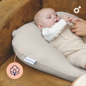 Coussin d’allaitement compact softy tetra jersey sand Doomoo