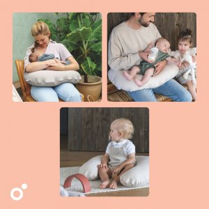 Coussin d’allaitement compact softy tetra jersey sand Doomoo