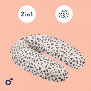 Coussin de maternité buddy allaitement leopard cream Doomoo