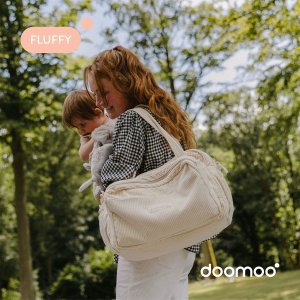 Sac à langer velours côtelé fluffy corduroy beige Doomoo
