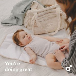 Sac à langer velours côtelé fluffy corduroy beige Doomoo