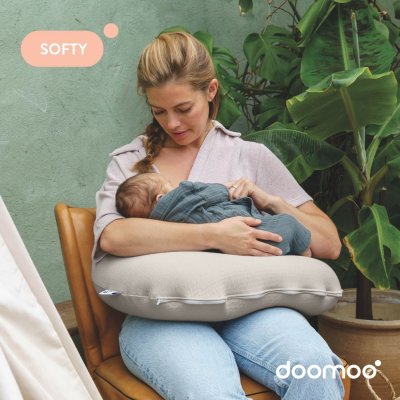 Coussin d’allaitement compact softy tetra jersey sand