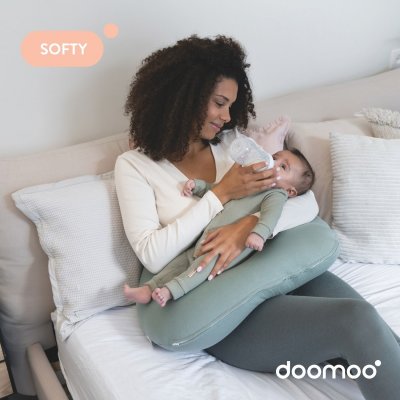 Coussin d’allaitement compact softy tetra jersey green