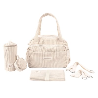 Sac à langer velours côtelé fluffy corduroy beige