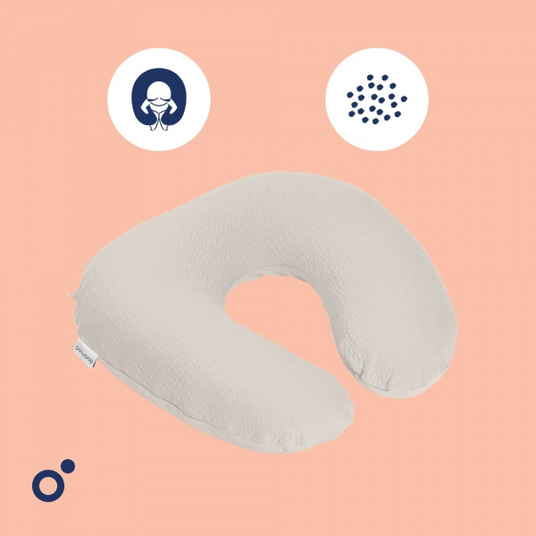 Coussin d’allaitement compact softy tetra jersey sand Doomoo