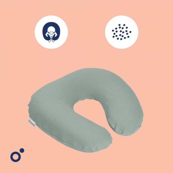 Coussin d’allaitement compact softy tetra jersey green Doomoo