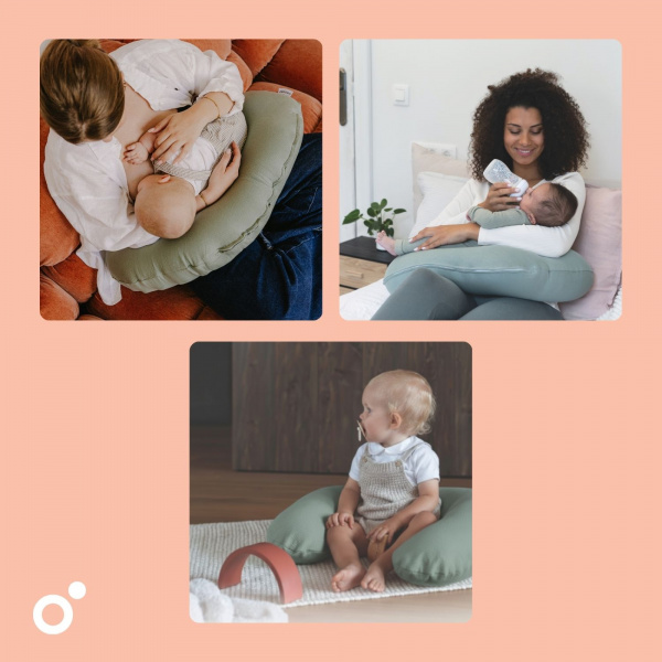 Coussin d’allaitement compact softy tetra jersey green Doomoo