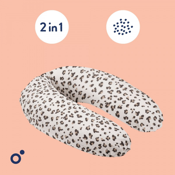 Coussin de maternité buddy allaitement leopard cream Doomoo
