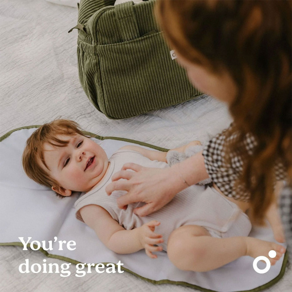 Sac à langer velours côtelé fluffy corduroy kaki Doomoo