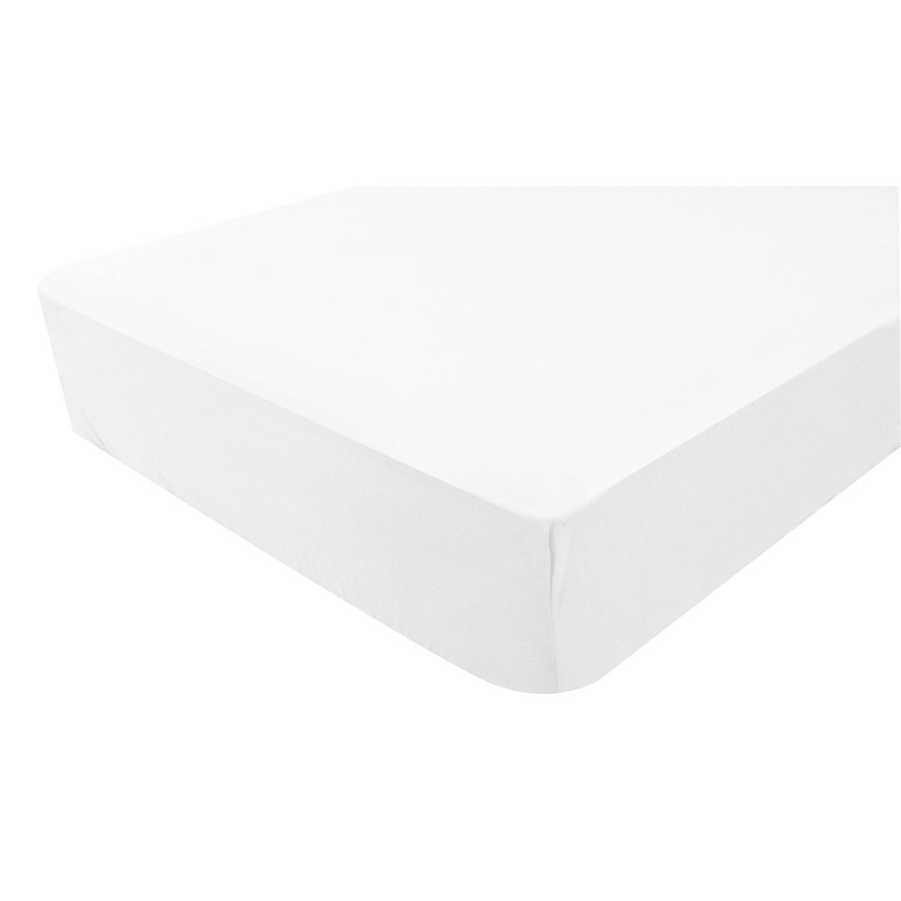 Drap housse blanc 50x90 cm 100% coton bio pour le matelas de bébé