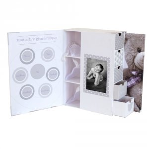 Boîte à trésors avec livre de naissance my little bear Domiva