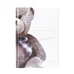 Livre de naissance ourson blanc Domiva