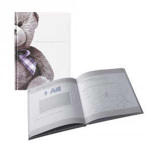 Livre de naissance ourson blanc Domiva