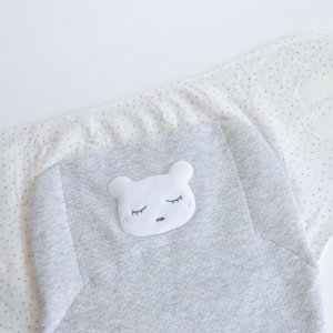 Couverture emmaillotage câlin gris Domiva