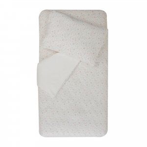 Parure housse de couette + taie d'oreiller 100x140cm / 40x60 cm lilas Domiva