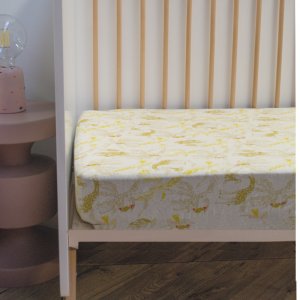 Drap housse jersey imprimé 60x120 honey moon Domiva