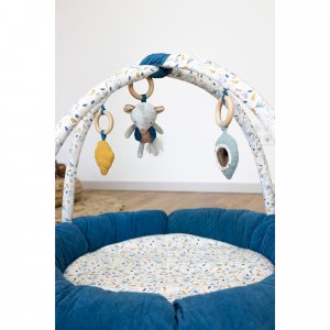 Tapis d'éveil pouf avec arches au fil de l'eau Domiva