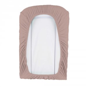 Housse de matelas à langer taupe Domiva