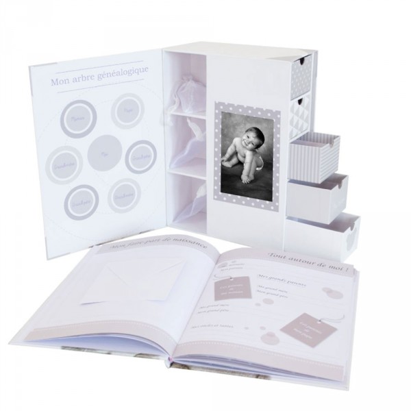 Boîte à trésors avec livre de naissance my little bear Domiva