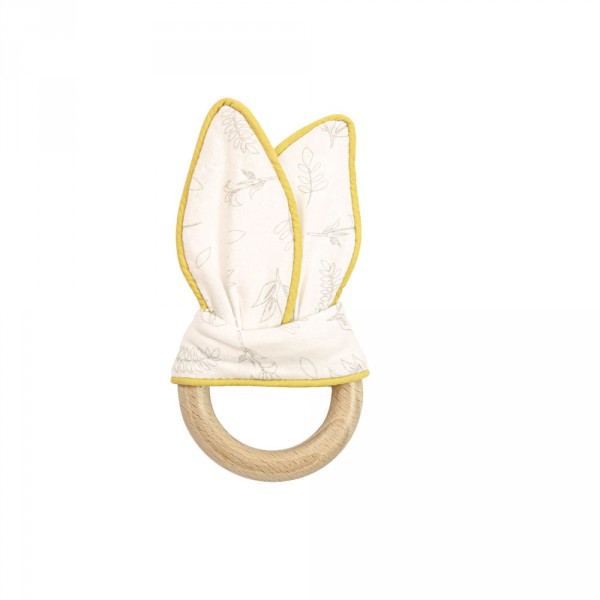 Coffret doudou avec anneau de dentition leafy bunny Domiva