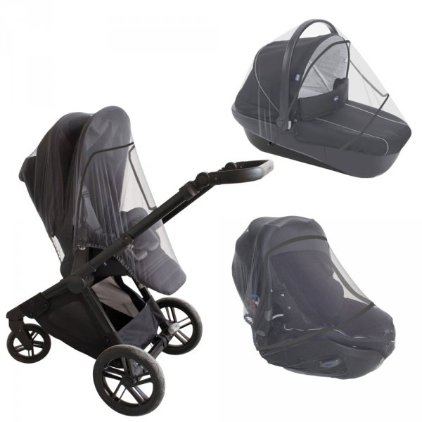 Moustiquaire universelle siège auto, nacelle et poussette gris Domiva