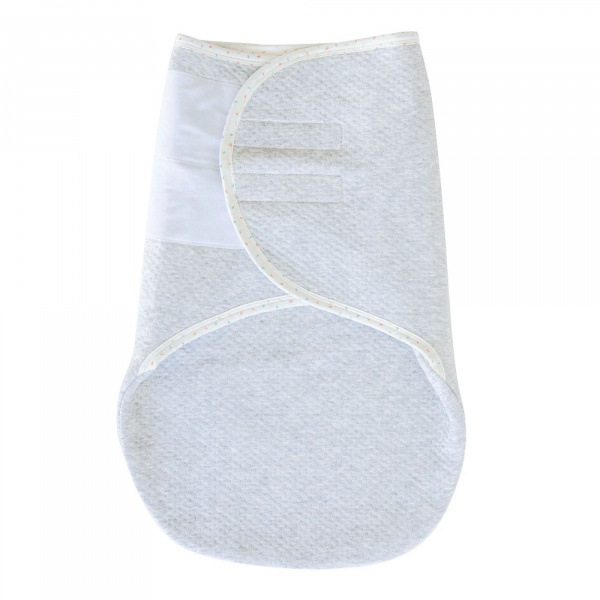 Couverture emmaillotage câlin gris Domiva