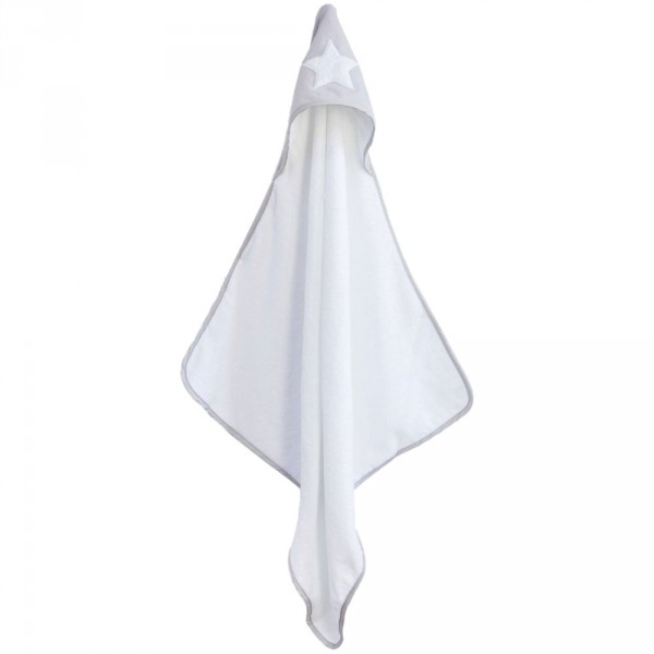 Cape de bain 75x75 cm avec gant perle étoile Domiva