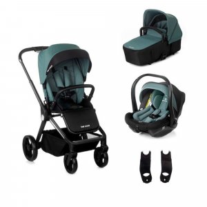 Poussette trio stratos avec nacelle stratos et coque travel carrier be teal Be cool