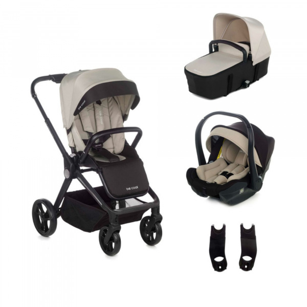 Poussette trio stratos avec nacelle stratos et coque travel carrier be rock Be cool