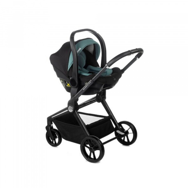 Poussette trio stratos avec nacelle stratos et coque travel carrier be teal Be cool