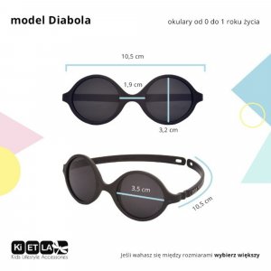Lunettes de soleil bébé 0-1 an diabola 2.0 abricot Ki et la