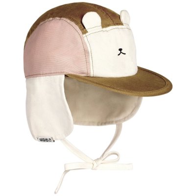 Casquette anti-uv ourson - rose et brun 2/6 ans