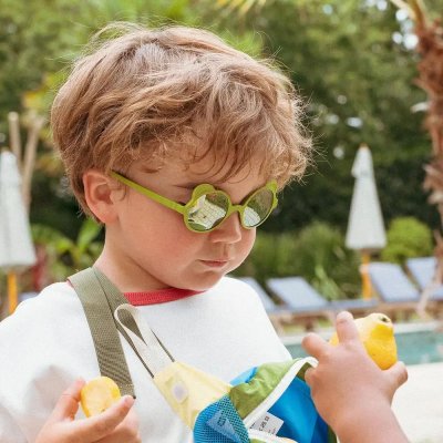 Lunettes de soleil enfant 2-4 ans ourson vert olive