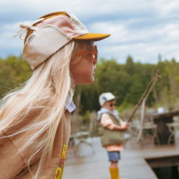 Casquette anti-uv ourson - rose et brun 2/6 ans Ki et la