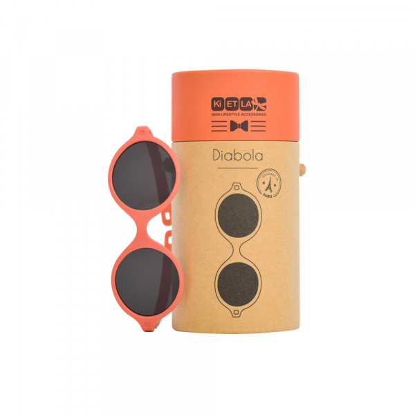 Lunettes de soleil bébé 0-1 an diabola 2.0 pamplemousse Ki et la