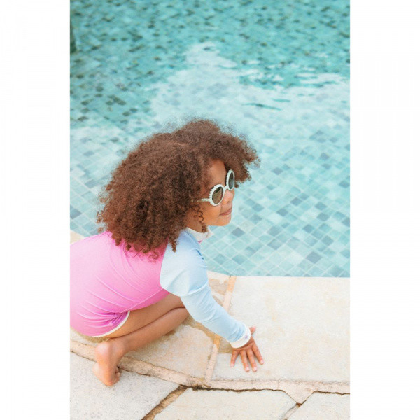 Lunettes de soleil 2-4 ans fleur vert olive Ki et la