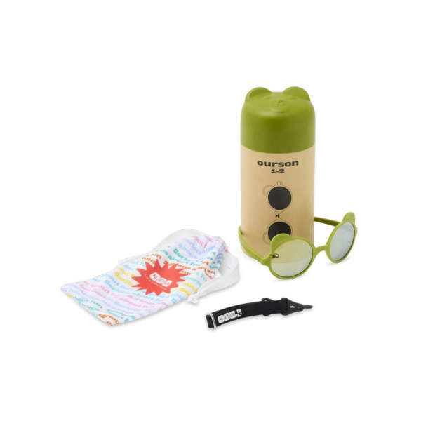 Lunettes de soleil enfant 2-4 ans ourson vert olive Ki et la