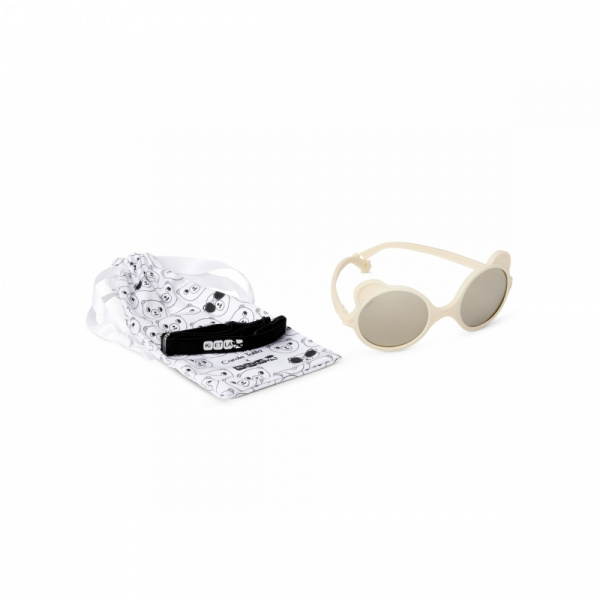 Lunettes de soleil bébé 0-1 an ourson crème Ki et la