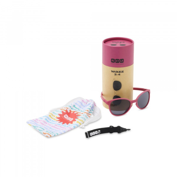 Lunettes de soleil bébé 0-1 an wazz framboise Ki et la