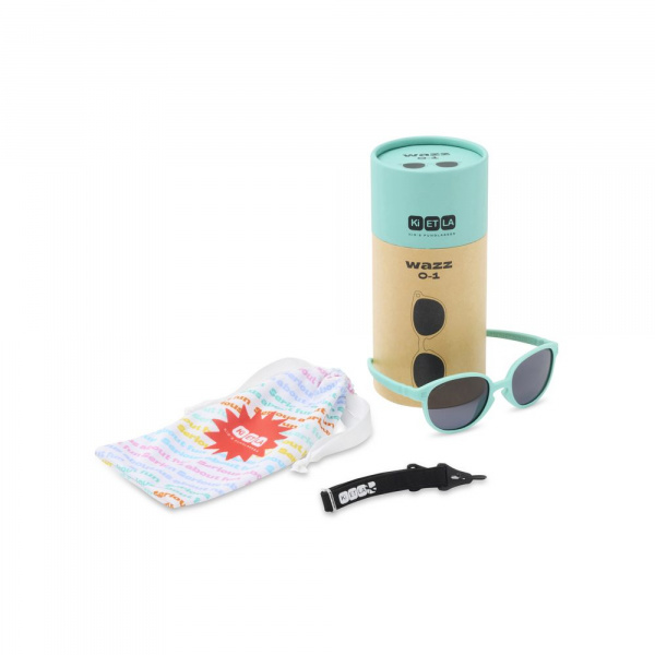 Lunettes de soleil bébé 0-1 an wazz bleu lagon Ki et la
