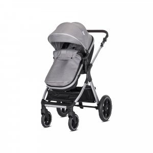 Poussette duo viola gris nacelle + adaptateur siège-auto Lorelli